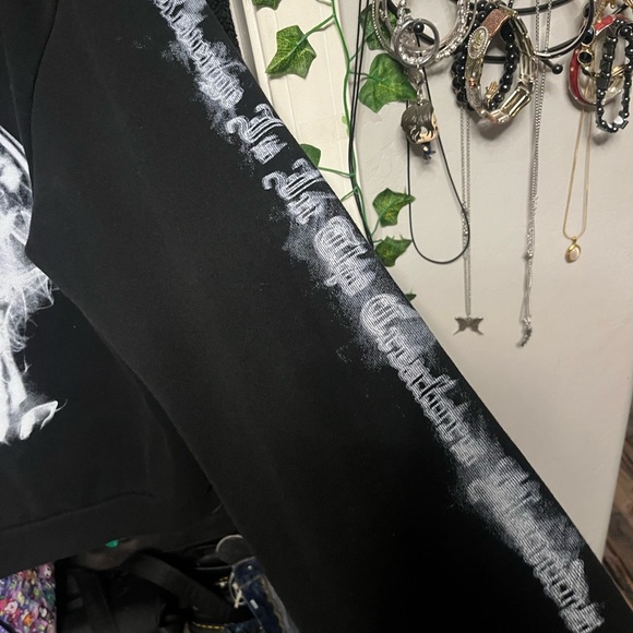 Revenge Black Hoodie with White Skull Graphic - Picture 3 of 4